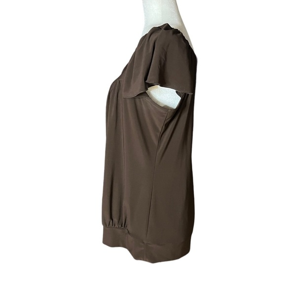 Y2K Peasant Top Brown XL Boho - Picture 2 of 4